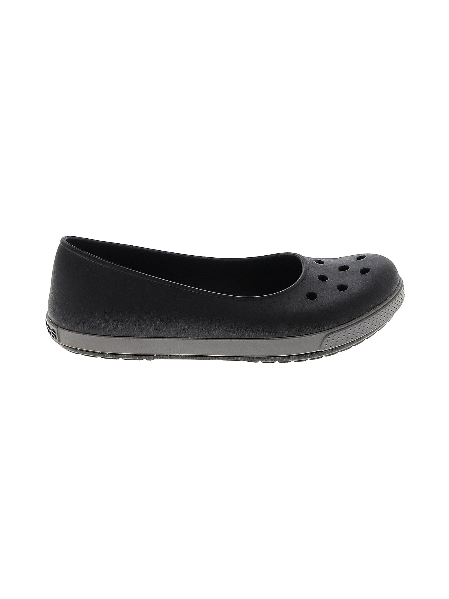 Crocs Solid Black Flats Size 8 - 28% off | ThredUp