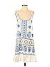 Debbie Katz 100% Cotton Paisley Aztec Or Tribal Print Blue Casual Dress Size S - photo 1