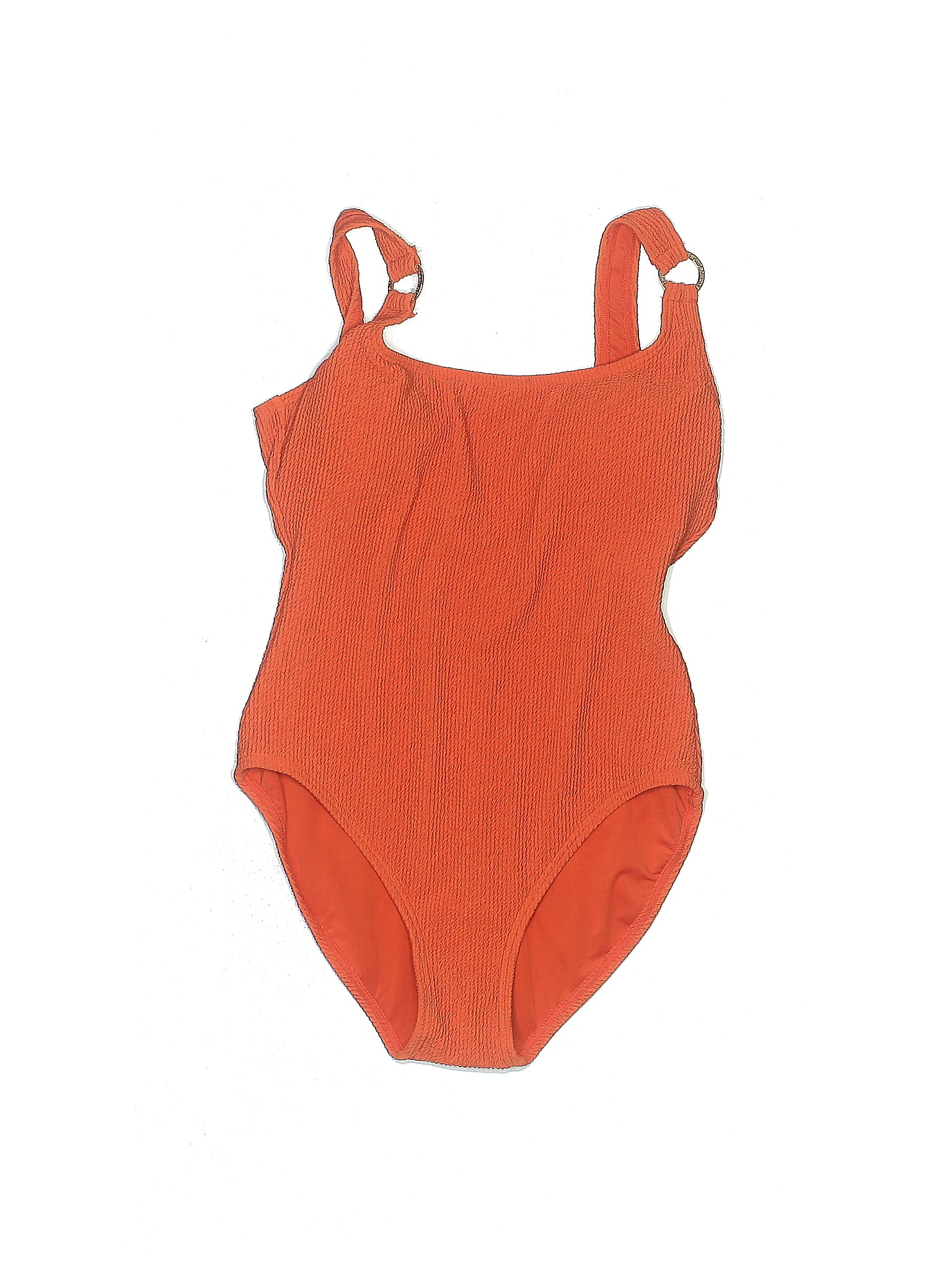 Michael Kors Women's Solid Convertible Ruched One Piece Swimsuit White Size -8