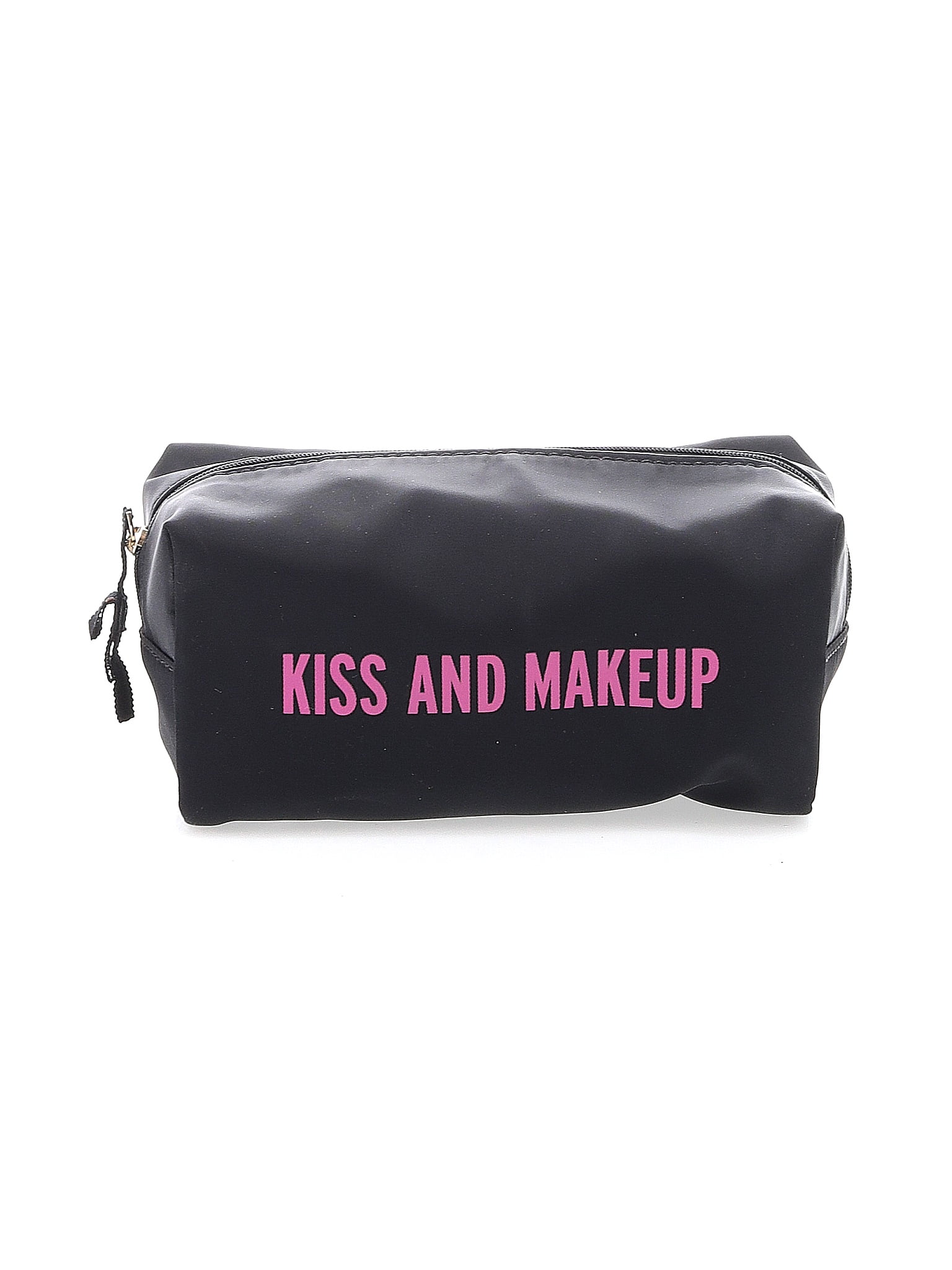 Kate Spade New York 100 Nylon Graphic Solid Black Makeup Bag One Size