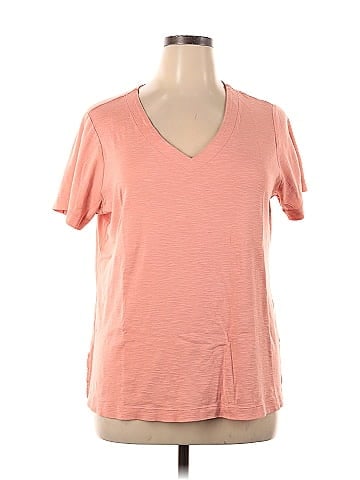 J.Jill 100% Cotton Pink Short Sleeve T-Shirt Size XL - 62% off