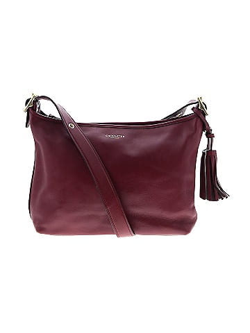 Maroon on sale coach bag