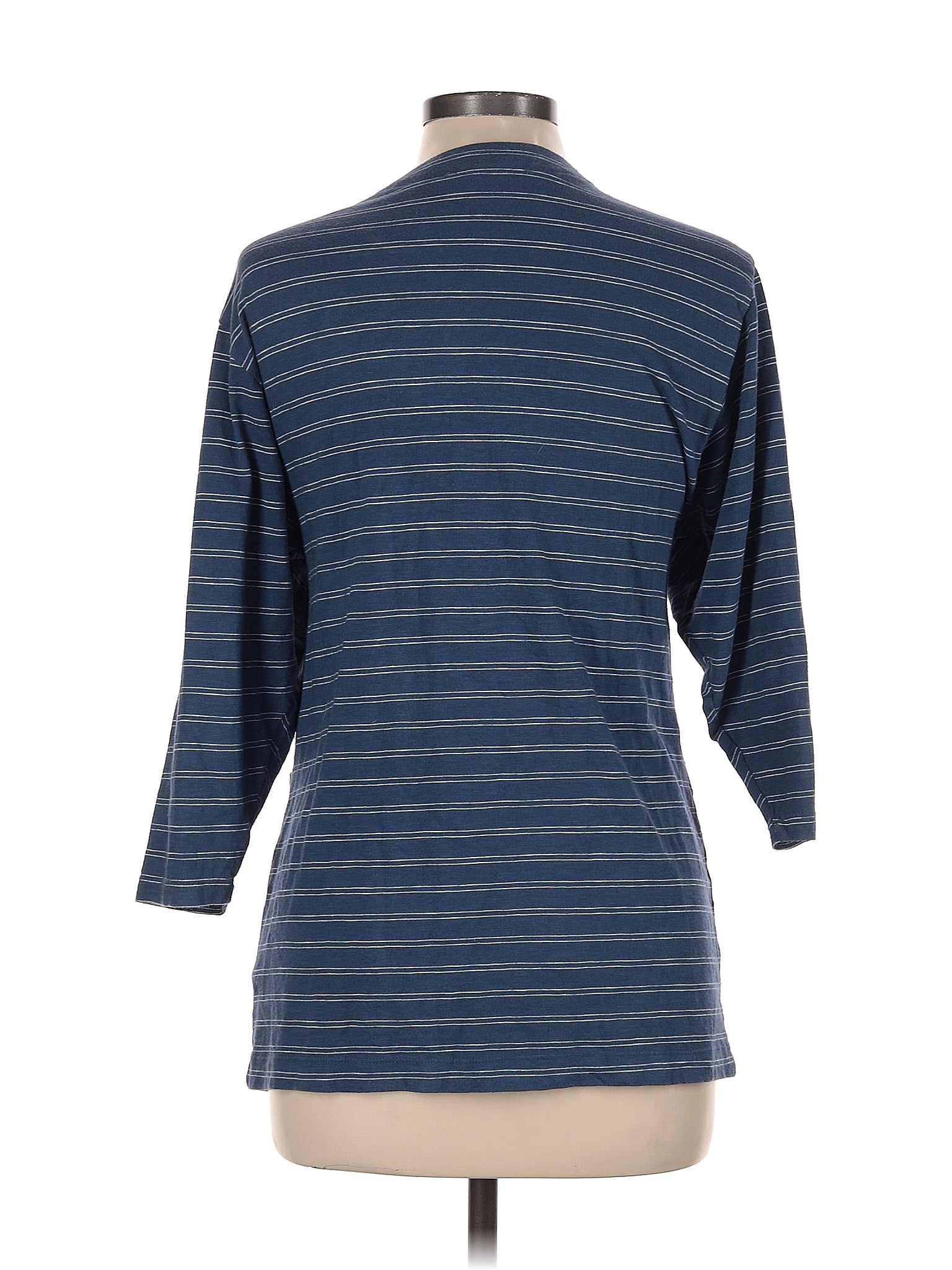 I Love H81 100% Cotton Color Block Stripes Blue Cardigan Size M - 73% off