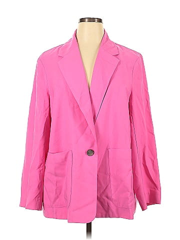 A New Day Solid Pink Blazer Size 1X Plus 43 off ThredUp