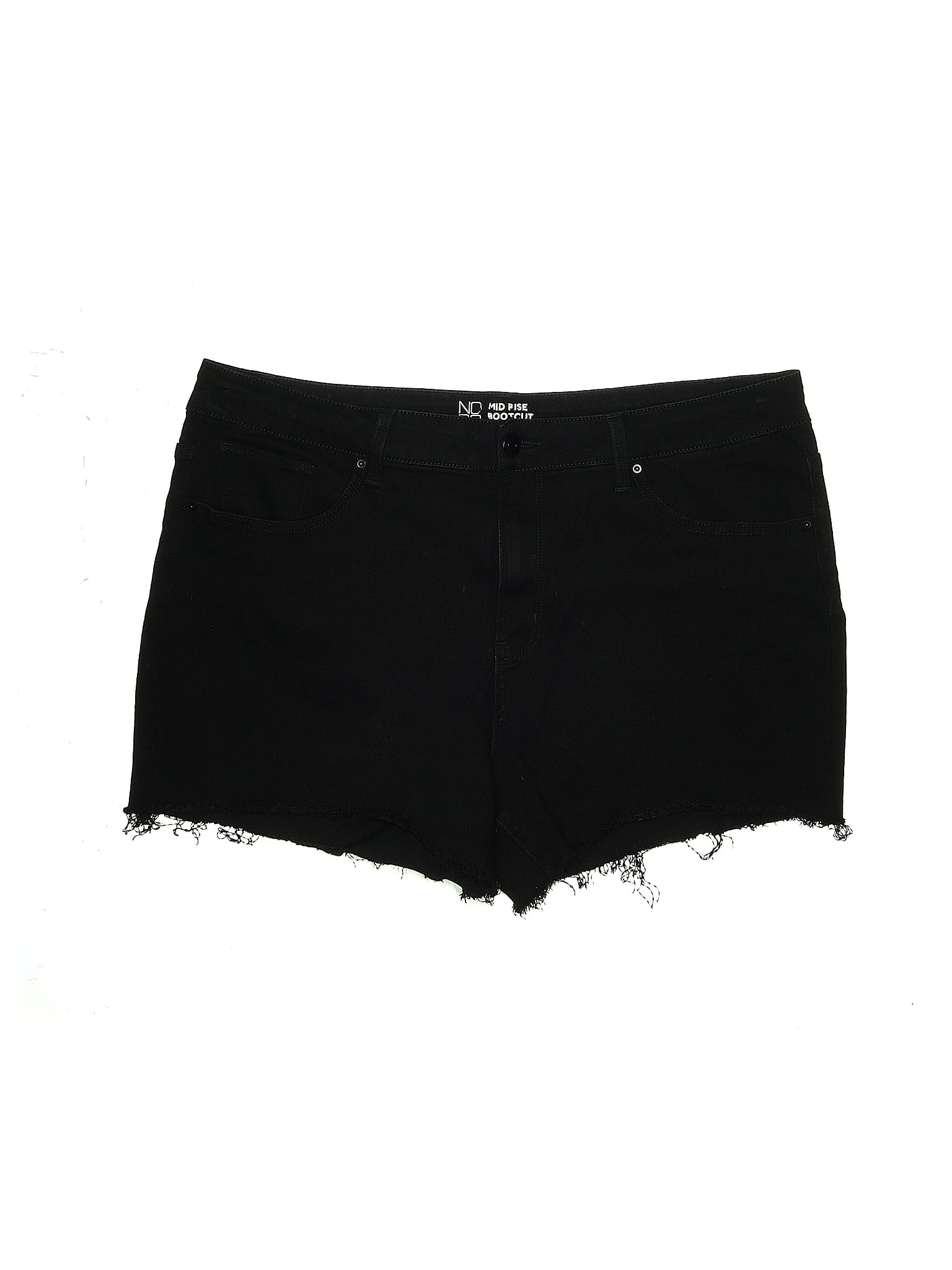 No Boundaries Solid Black Denim Shorts Size 19 52 Off Thredup