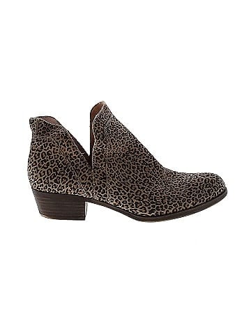 Lucky brand clearance booties leopard