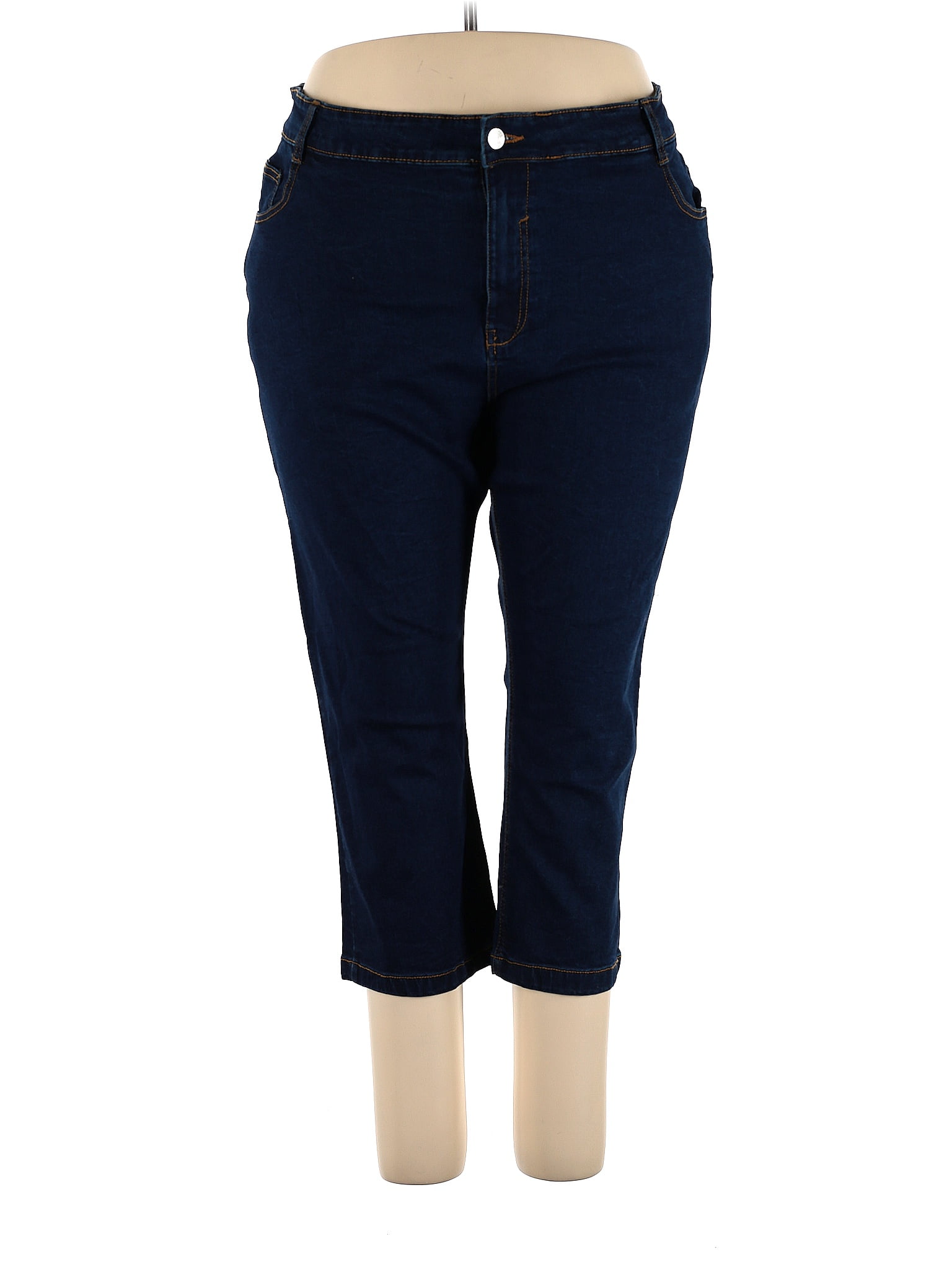 Evans Solid Blue Jeans Size 26 (Plus) - 77% off | ThredUp