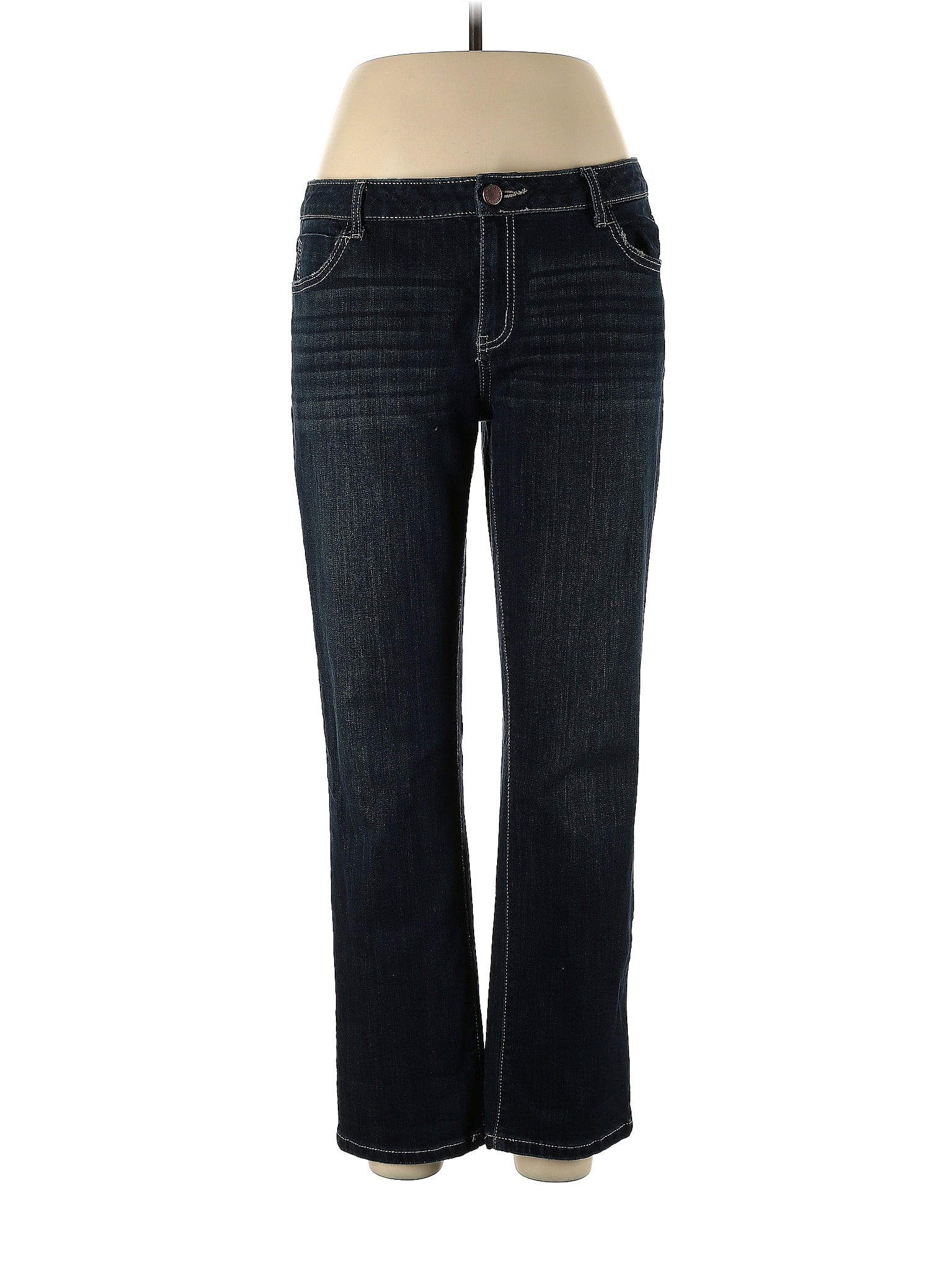 Simply Vera Vera Wang Solid Blue Jeans Size 10 - 60% off | ThredUp