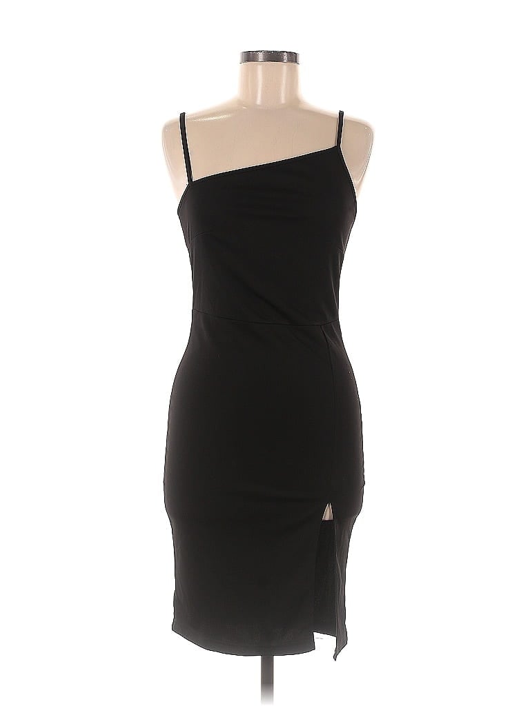 Unbranded Solid Black Cocktail Dress Size M - photo 1