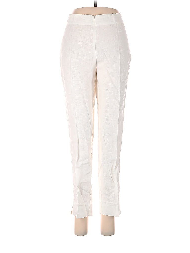 Socapri 100% Flax White Ivory Dress Pants Size 44 (IT) - 79% off | ThredUp