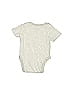 Circo 100% Cotton Stripes Jacquard Marled Ivory Short Sleeve Onesie Newborn - photo 2