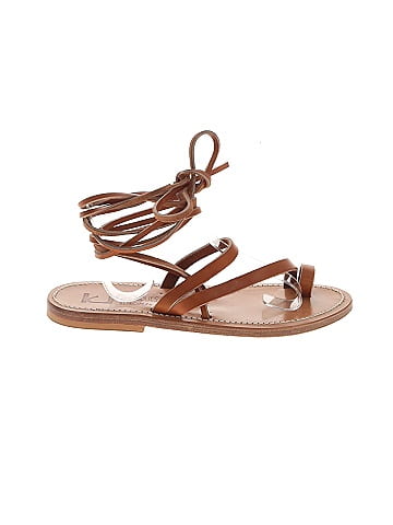 K Jacques St. Tropez Solid Brown Sandals Size 37 EU 78 off