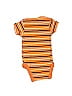 Gerber 100% Cotton Stripes Orange Short Sleeve Onesie Size 0-3 mo - photo 2