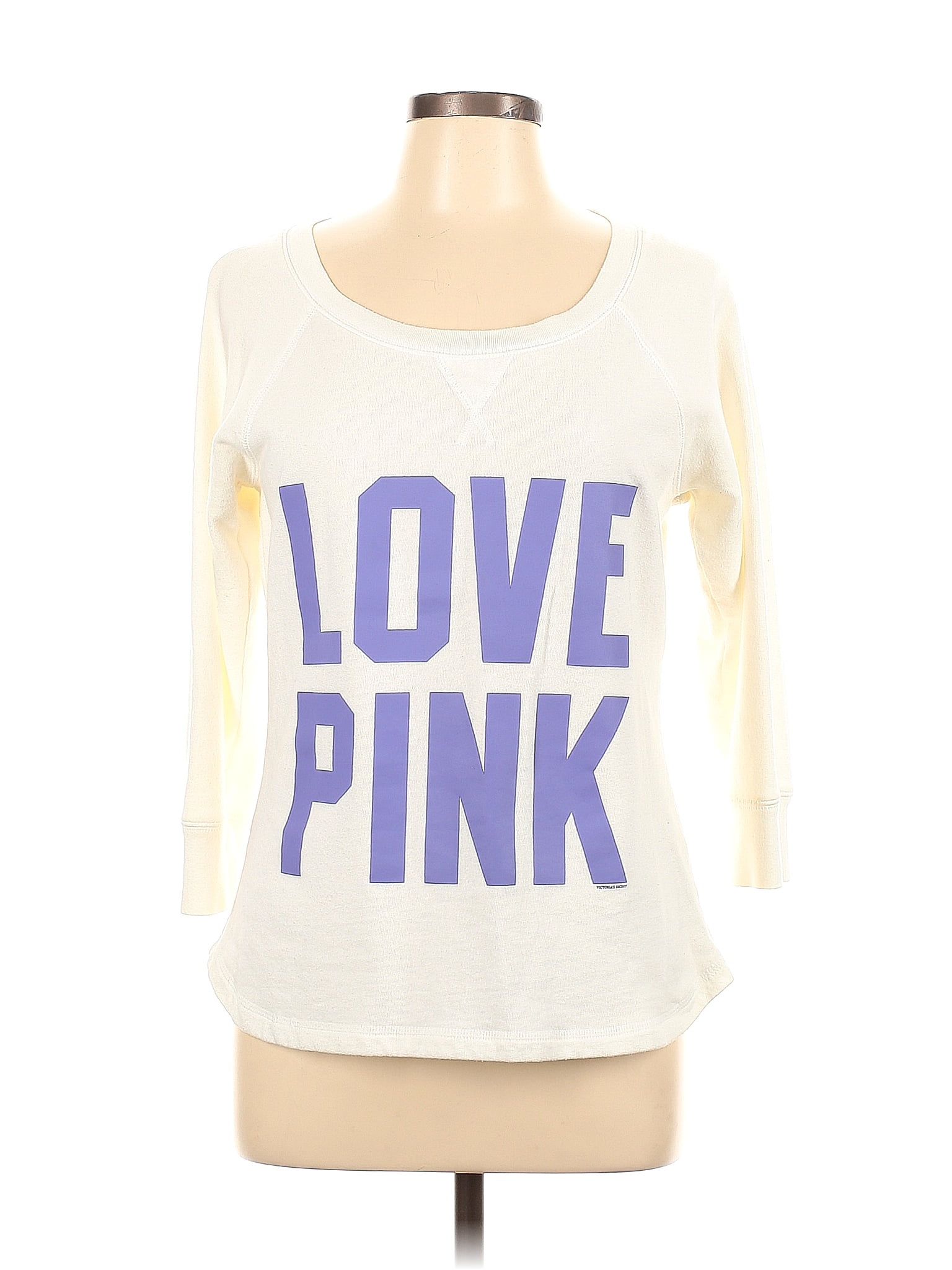Sweatshirt Victoria's Secret PINK - Taille S, Couleur Gris/noir, Manches Longues, Occasion Très Bon état