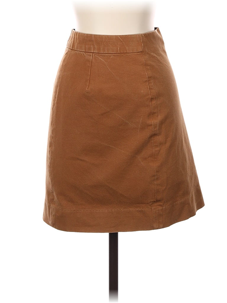 Everlane Solid Tortoise Brown Casual Skirt Size 00 - photo 1