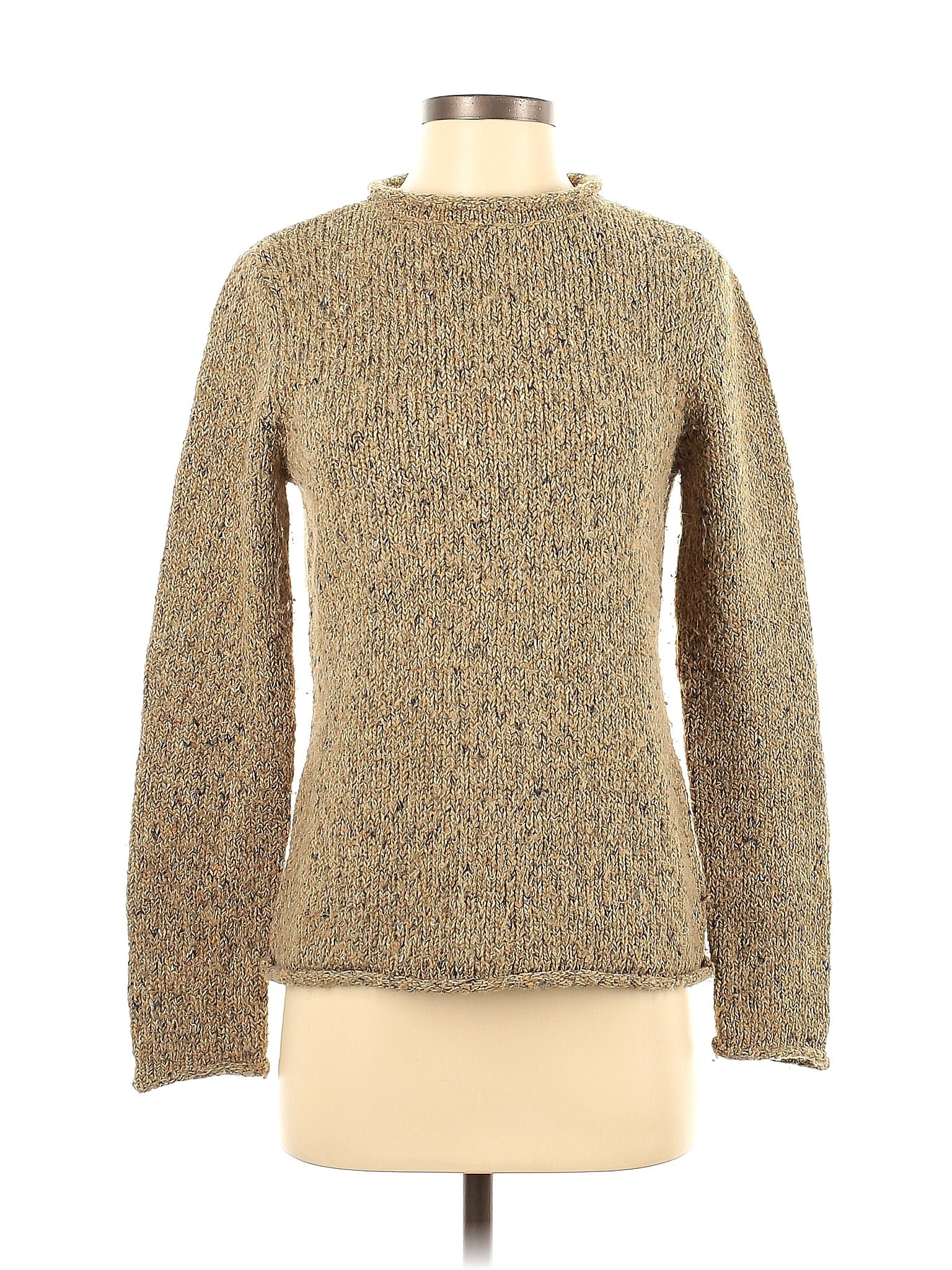 Charter Club Tweed Metallic Tan Pullover Sweater Size S - 71% off | ThredUp