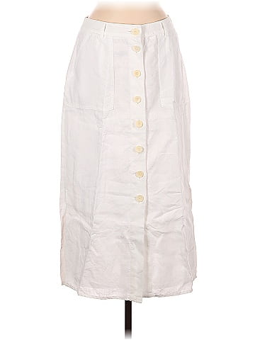 White linen outlet skirt petite