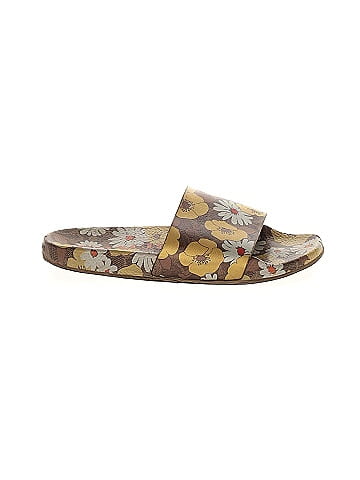 Coach Floral Multi Color Brown Sandals Size 8 72 off ThredUp