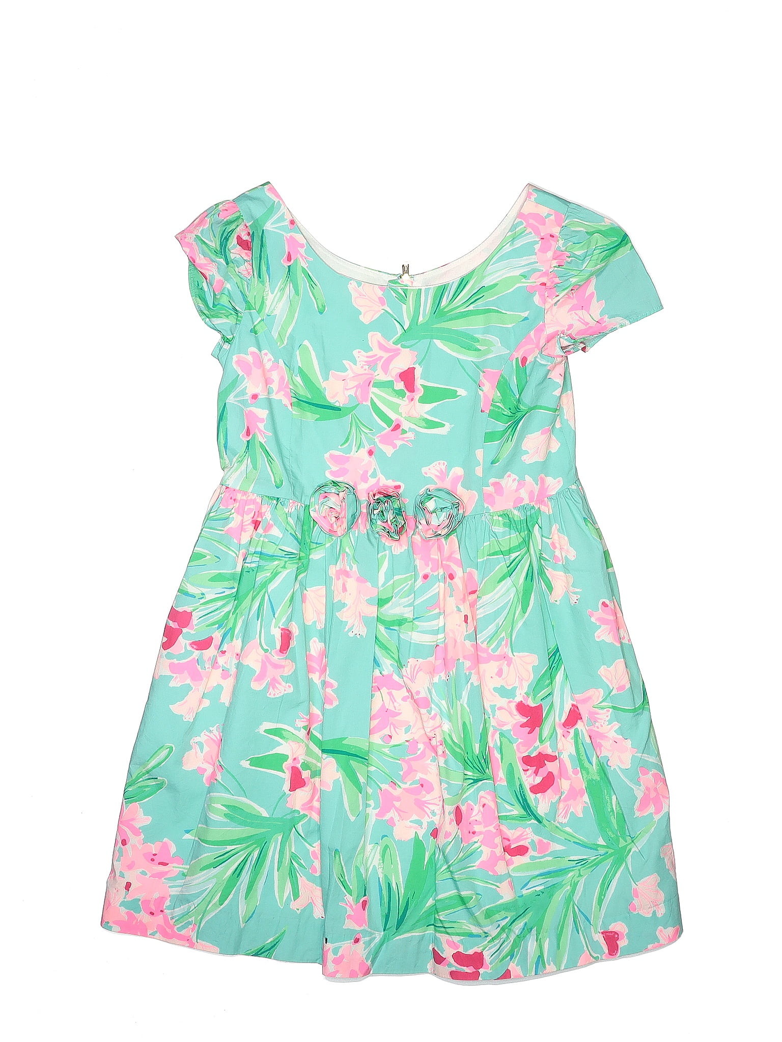 Lilly Pulitzer 100 Cotton Tropical Green Dress Size 14 67 Off Thredup