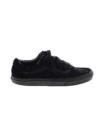 Black leather on sale vans size 8