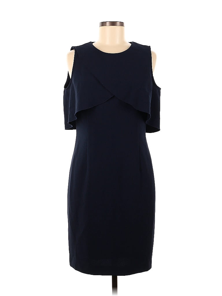 Robe Karl Lagerfeld Paris - Appliquée Florale, Bleu Marine, Taille 6 - Neuf Sans Étiquettes