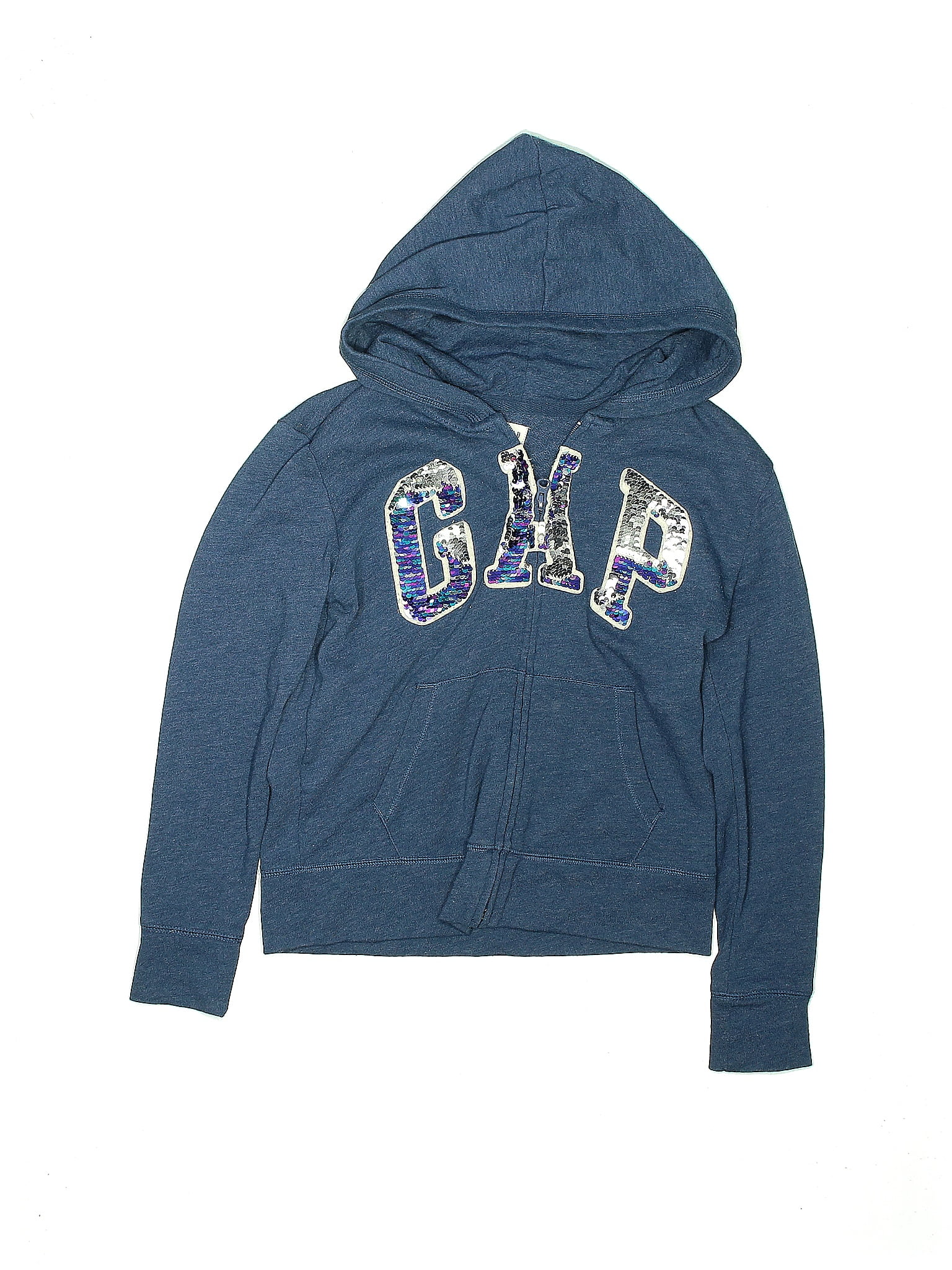 Gap Kids Graphic Marled Blue Zip Up Hoodie Size 12 - 60% off | ThredUp