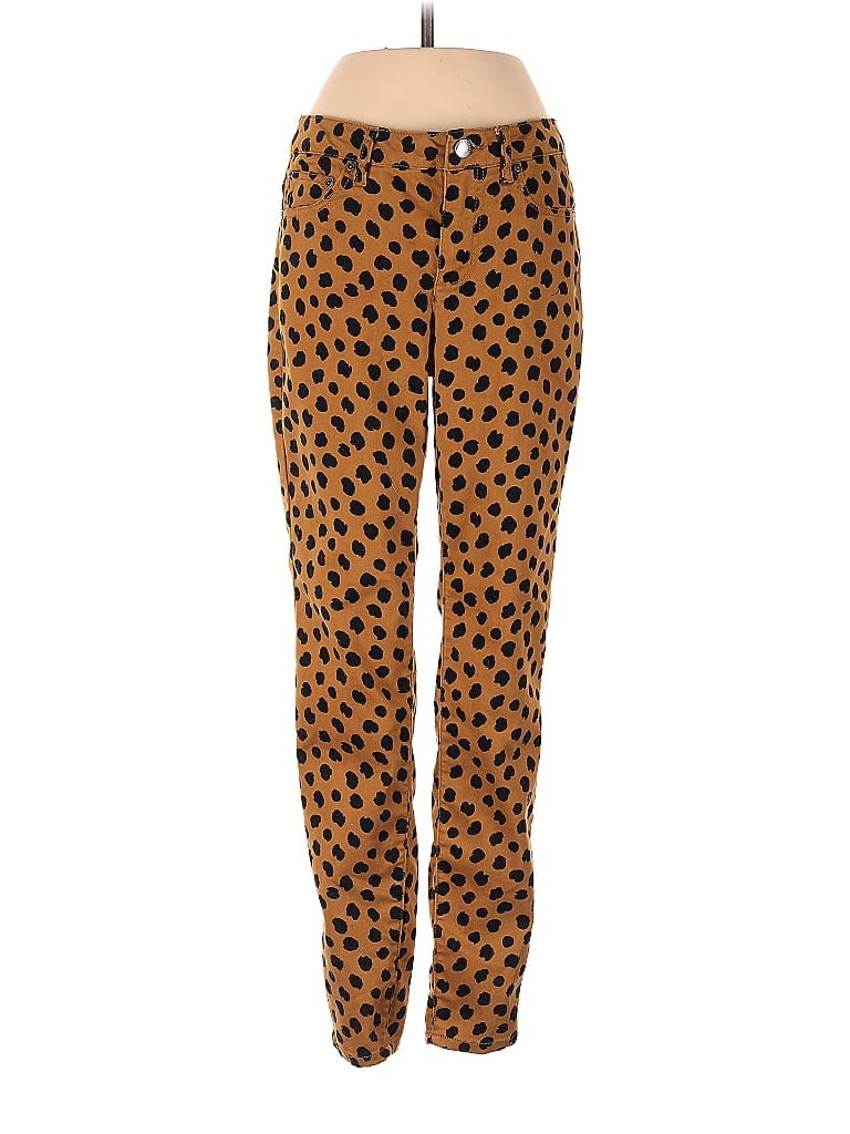 Needle & Cloth Tortoise Polka Dots Animal Print Leopard Print Orange Jeans Size 4 - photo 1