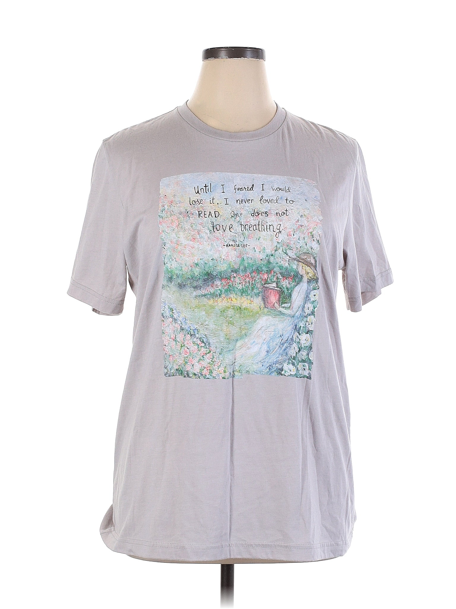 Bella + Canvas Graphic Gray Silver Short Sleeve T-Shirt Size XL - 42% ...