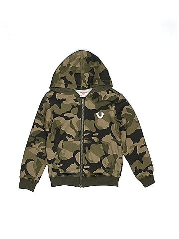 True Religion Camo Green Zip Up Hoodie Size 5 77 off ThredUp