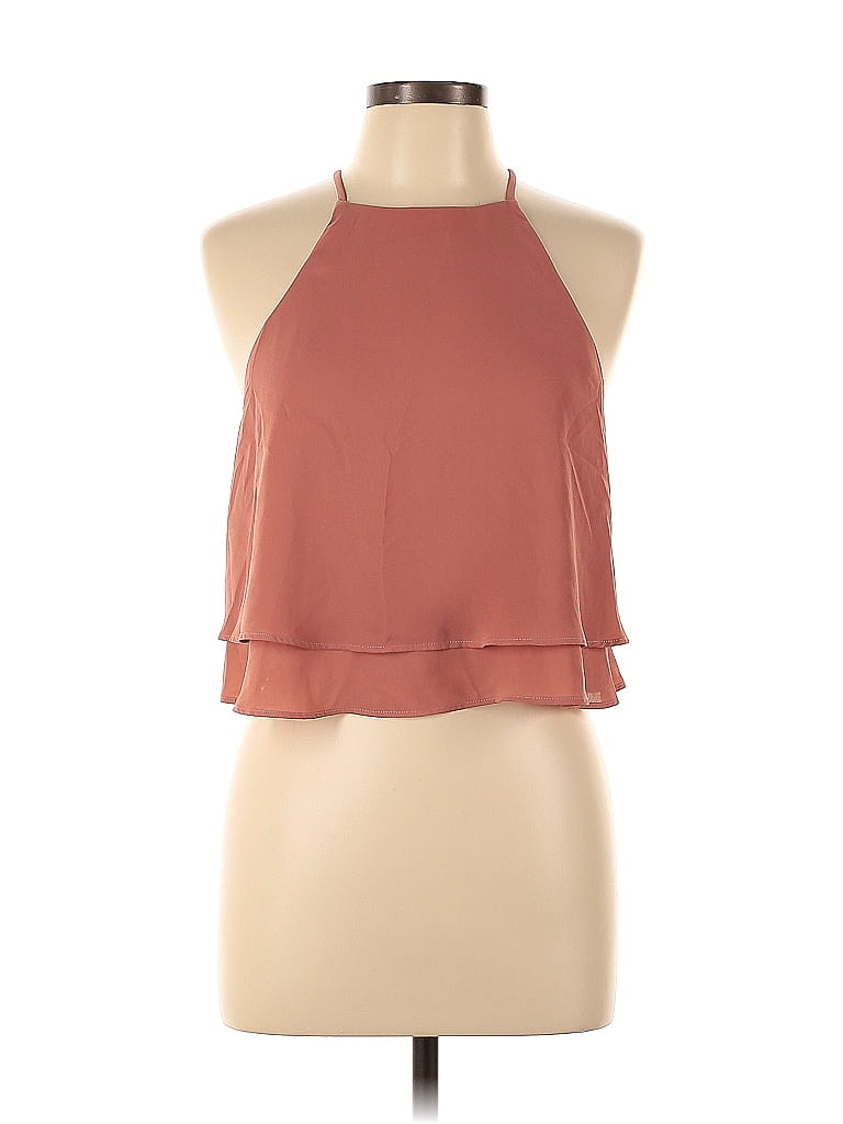 Show Me Your Mumu 100% Polyester Brown Sleeveless Blouse Size L - photo 1