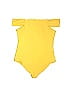 Frankies Bikinis Solid Yellow One Piece Swimsuit Size XS - photo 2