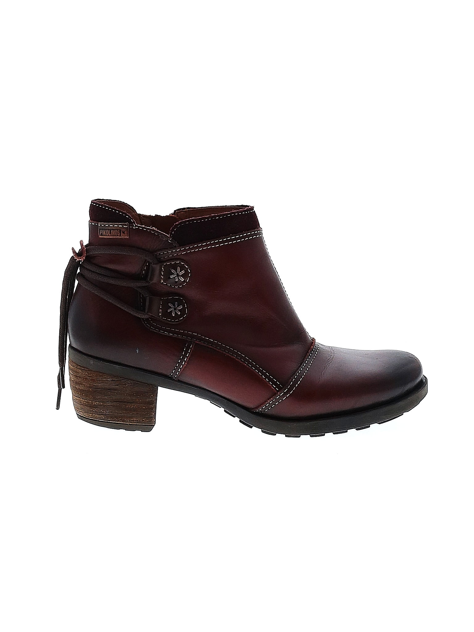 Pikolinos Solid Brown Burgundy Ankle Boots Size 38 (EU) - 65% off | ThredUp