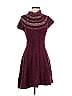 Free People Marled Tweed Burgundy Casual Dress Size XS - photo 1