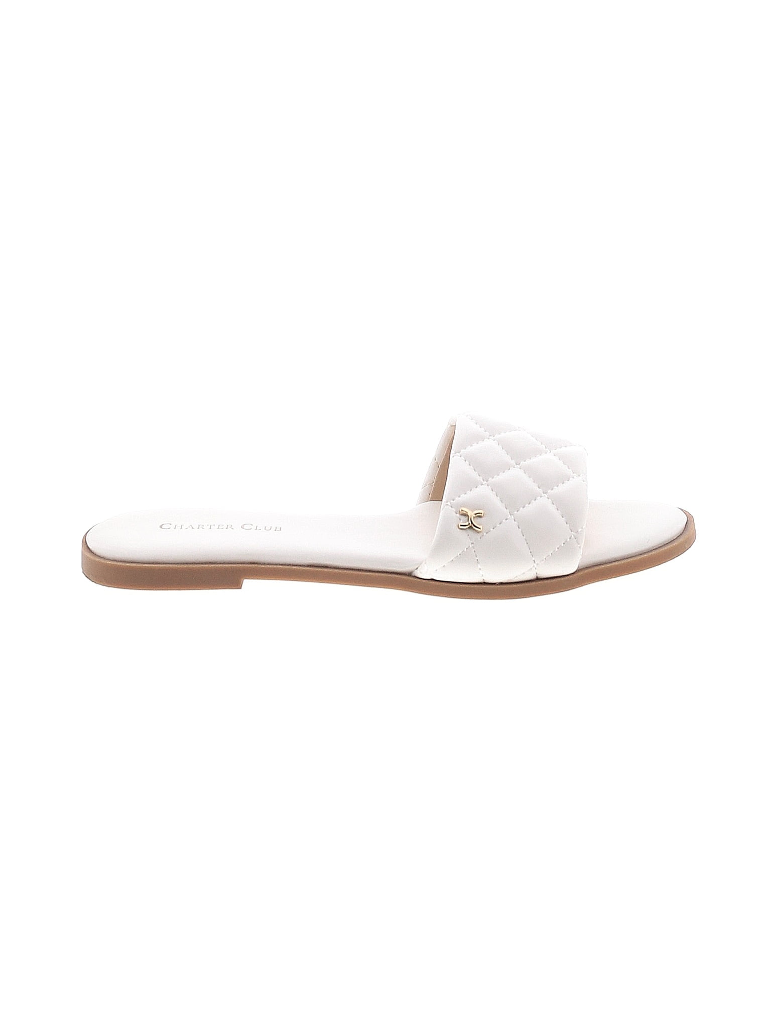 Charter Club Solid White Sandals Size 7 1/2 - 50% off | ThredUp