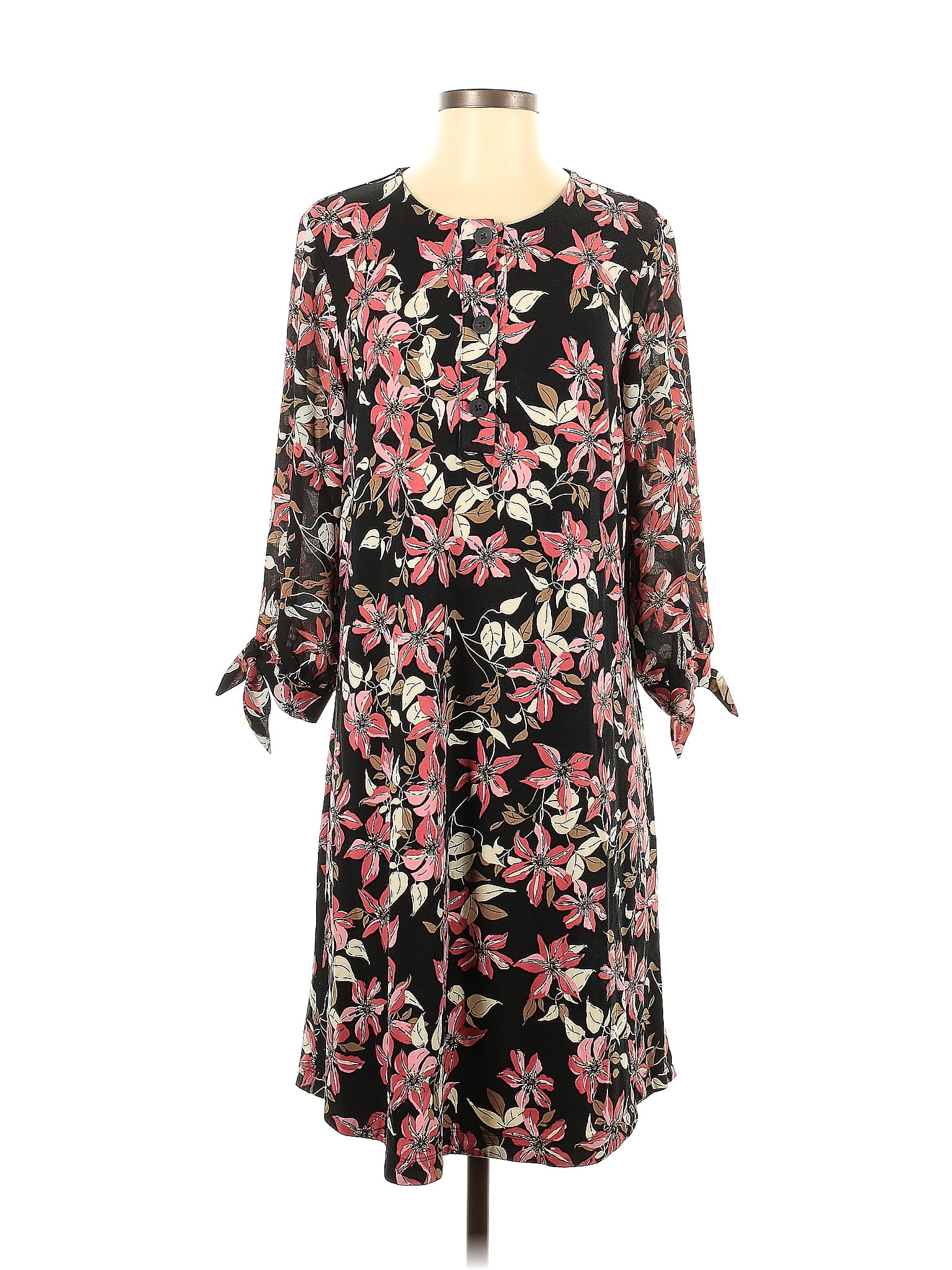 J Jill Floral Multi Color Black Casual Dress Size S 72 Off Thredup