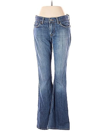 Lucky Brand 100% Cotton Solid Blue Jeans Size 4 - 69% off