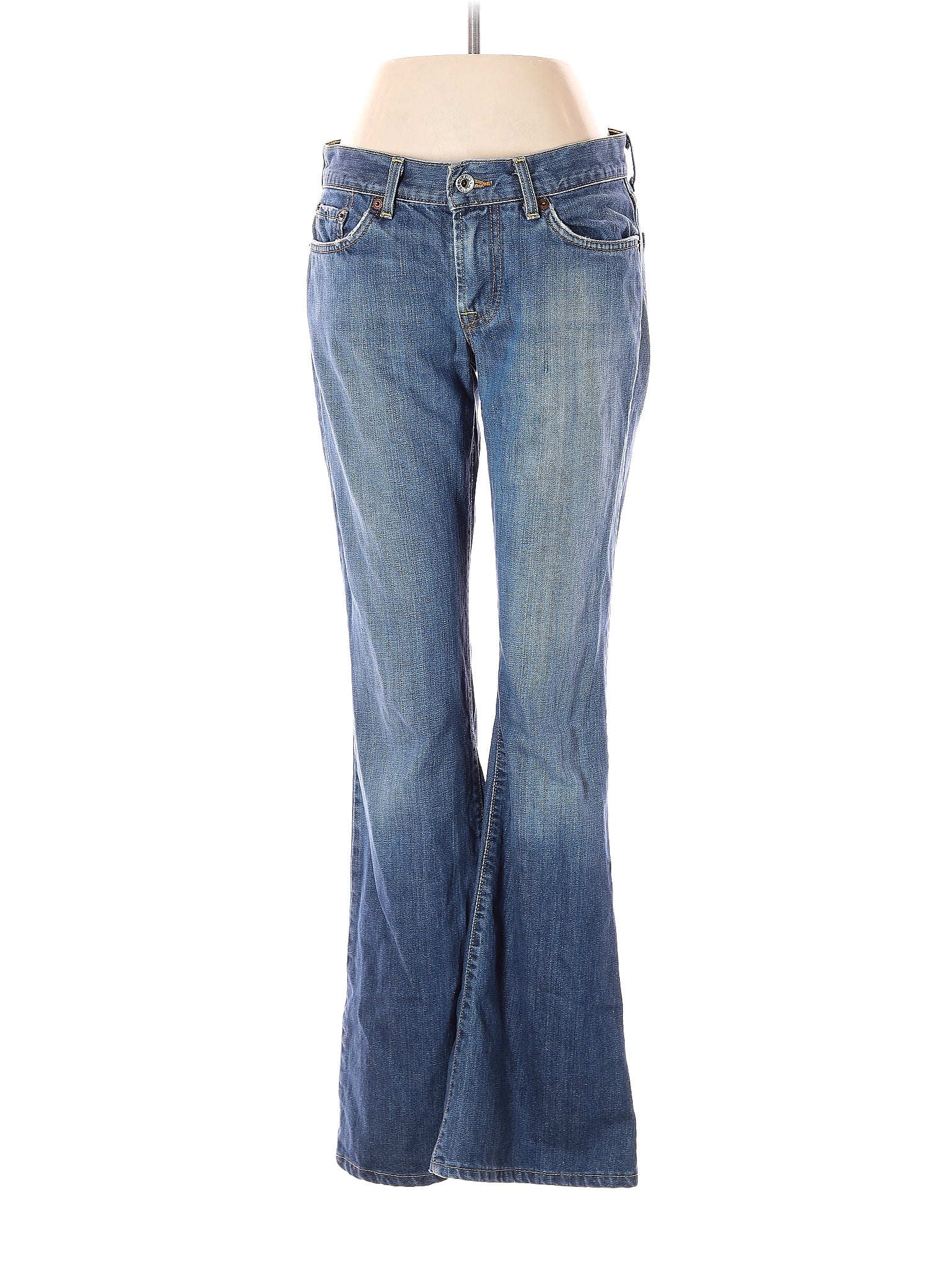 Lucky Brand 100% Cotton Solid Blue Jeans Size 4 - 69% off