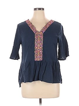 AZZ Trading INC. Short Sleeve Blouse (view 1)