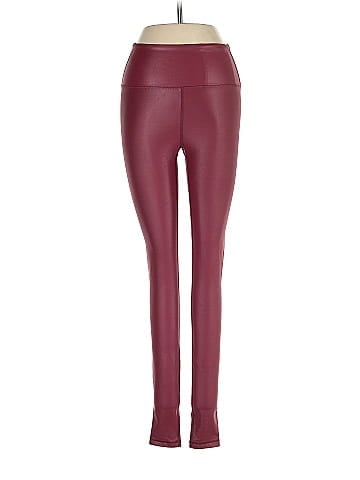Zyia Active Solid Maroon Burgundy Leggings Size 2 - 47% off