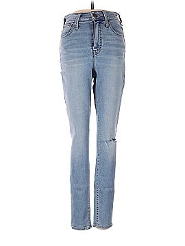 Madewell Curvy Roadtripper Authentic Jeans in Benton Wash: Knee-Rip Edition (view 1)