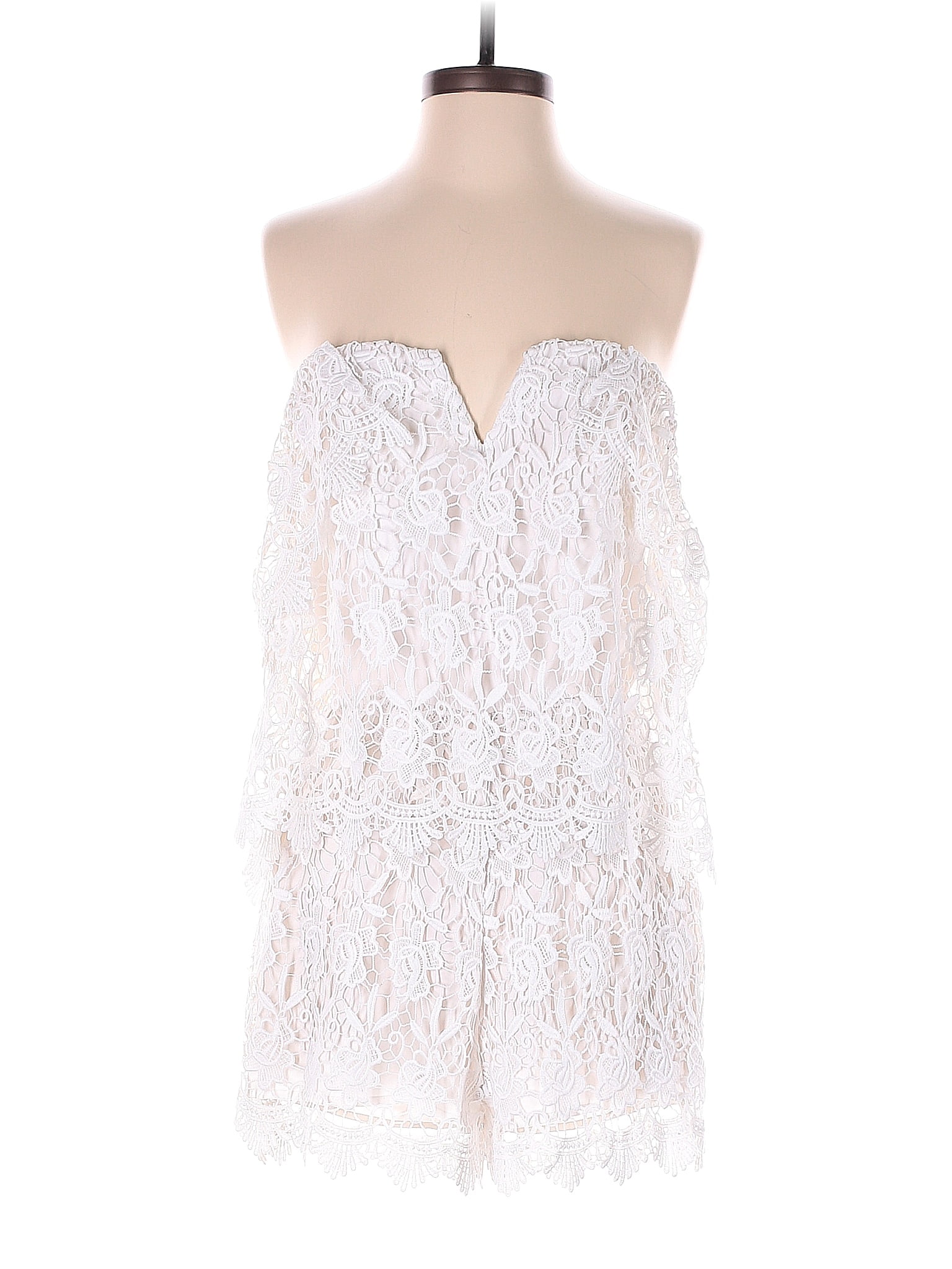 Yumi Kim 100 Polyester Solid White Romper Size M 76 off ThredUp