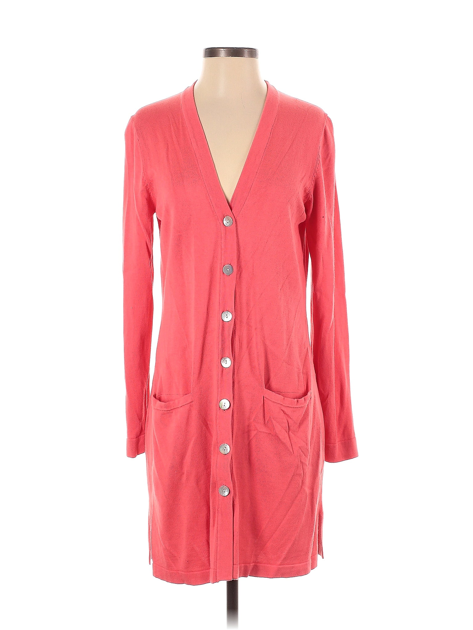 Isabella Bird Solid Pink Cardigan Size S 76 off ThredUp