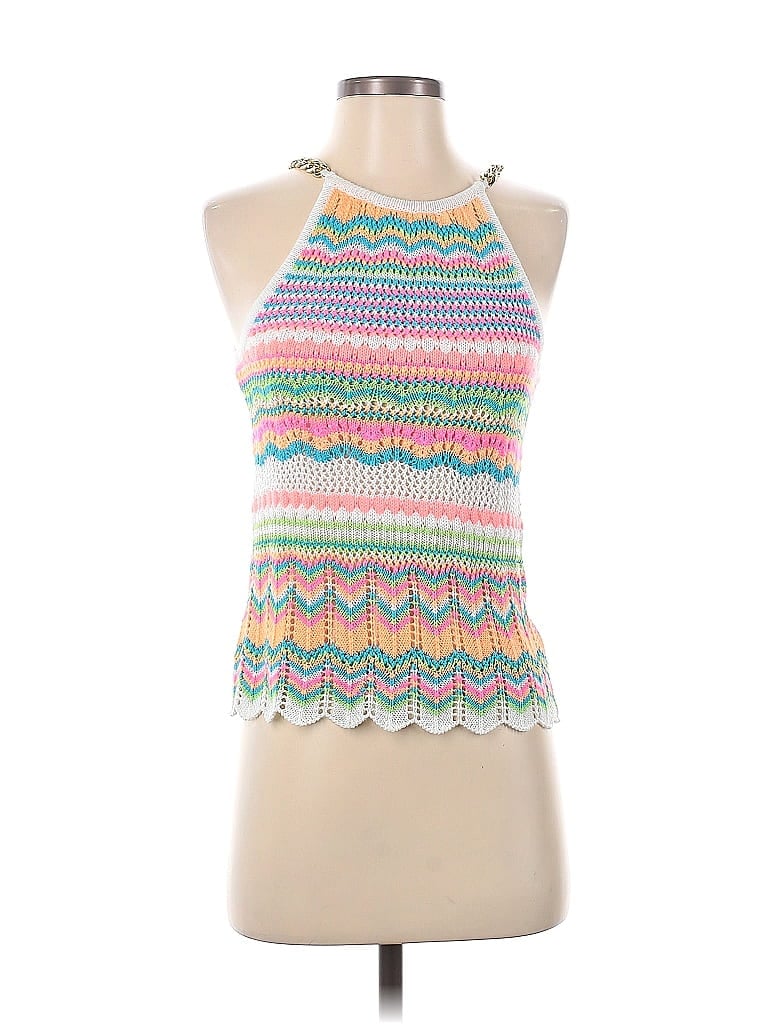 Lilly Pulitzer Chevron Herringbone Chevron Multi Color Pink Sleeveless