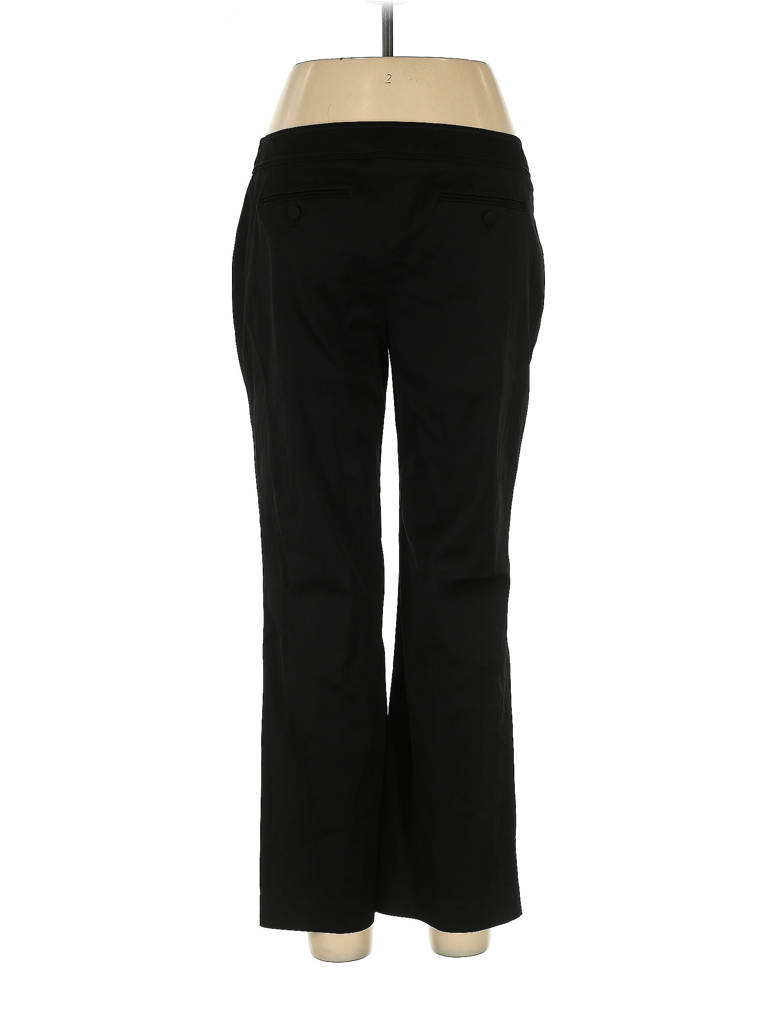 Ann Taylor 100% Cotton Polka Dots Black Dress Pants Size 12