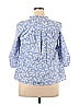 Michelle McDowell Blue 3/4 Sleeve Blouse Size XL - photo 2