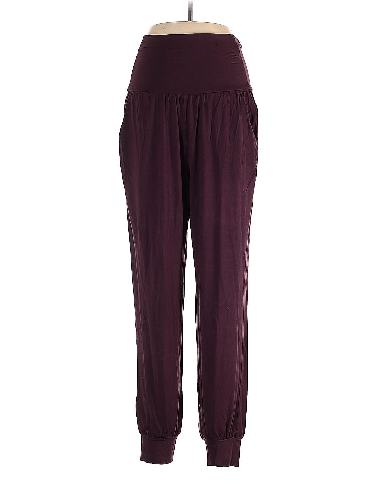 Athleta Burgundy Fleece Pants Size M 54 off ThredUp