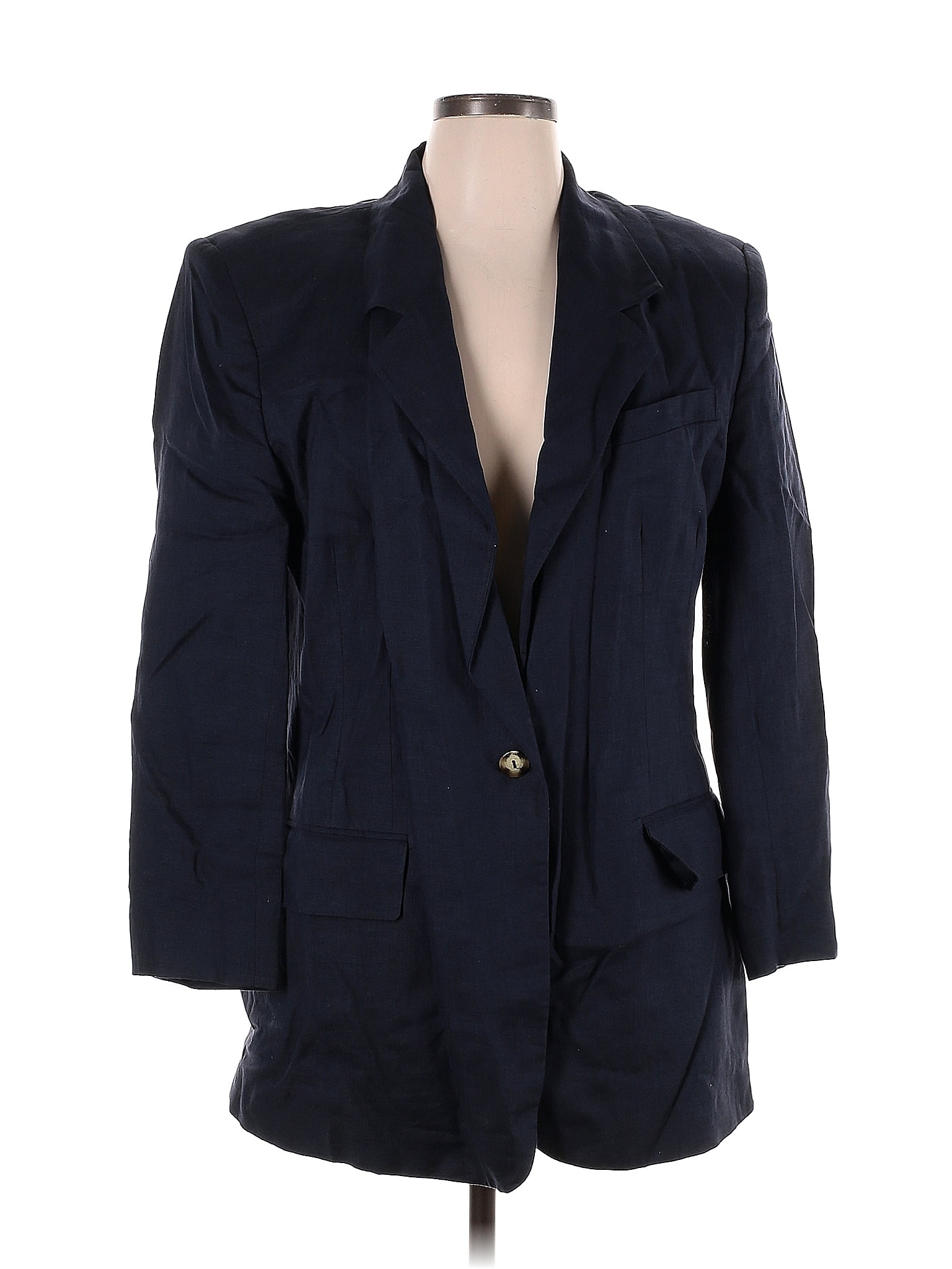 Jones New York Solid Navy Blue Blazer Size 14 74 off ThredUp