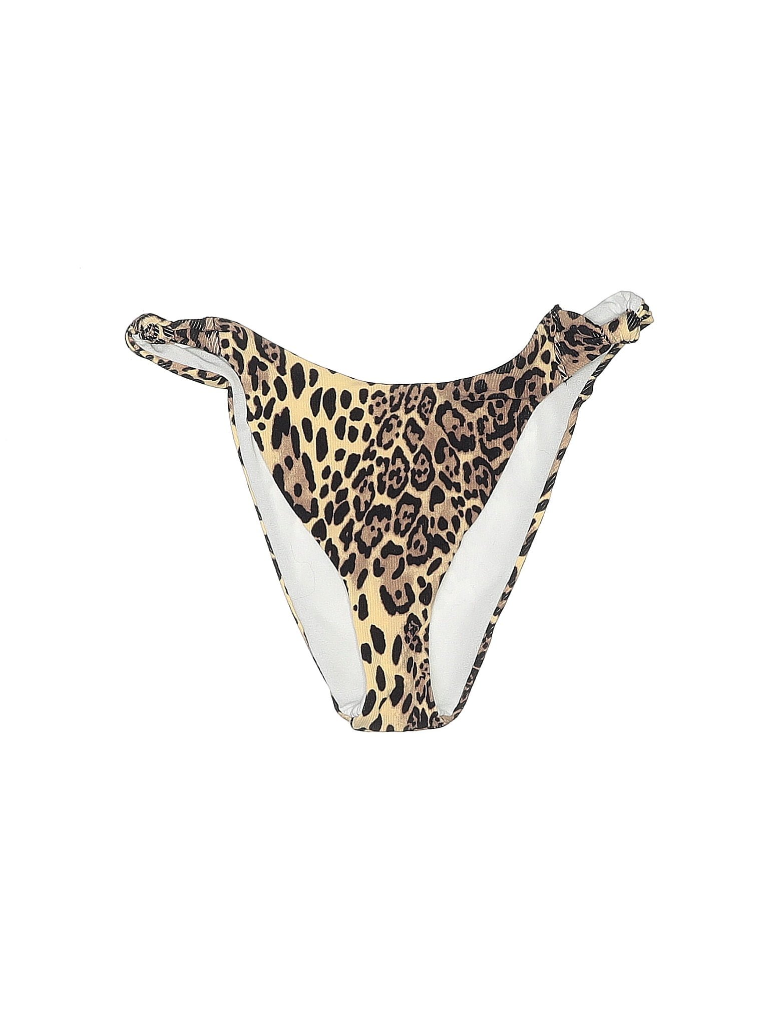 Asos Leopard Print Gold Swimsuit Bottoms Size 6 59 Off Thredup