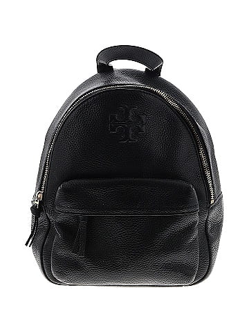 Tory burch 2025 black leather backpack