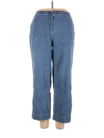 Denim Co Solid Blue Jeans Size XL - 36% off